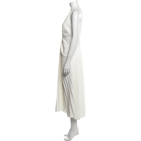 Dion Lee white Pleated Draped Marilyn Monroe midi Dress $1150 sz 4 - Picture 6 of 16